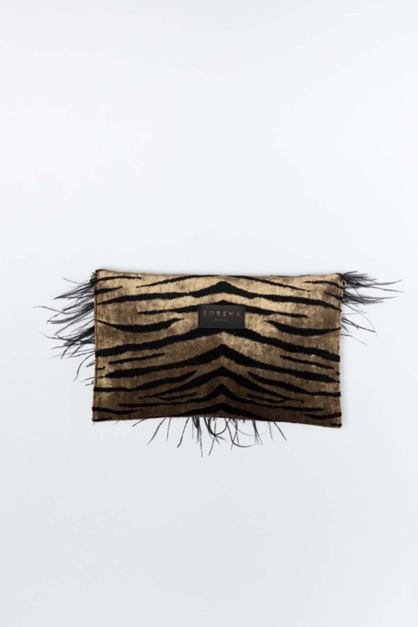 SAFARI Claudia Handmade Clutch μαύρο